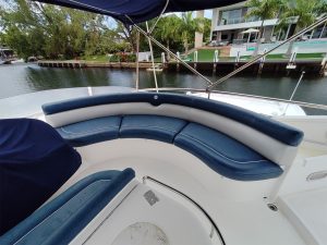 Reupholstered Boat Couch with Storage
