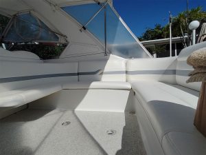 Reupholstered Boat Couch with Storage